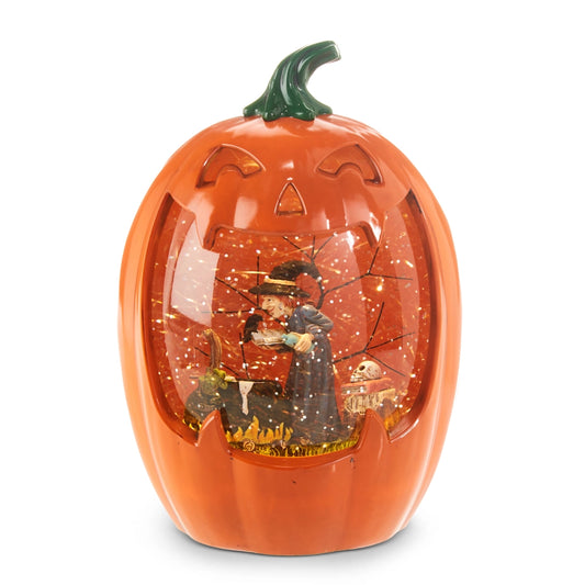 Spooky Fall Duo: 18” Witch & 16” Ghost Figurines
